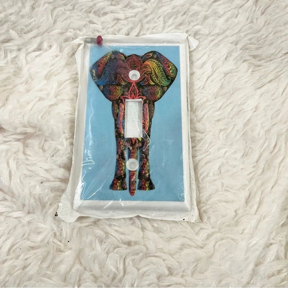 5 for $25! Tribal Elephant Light Switch Cover